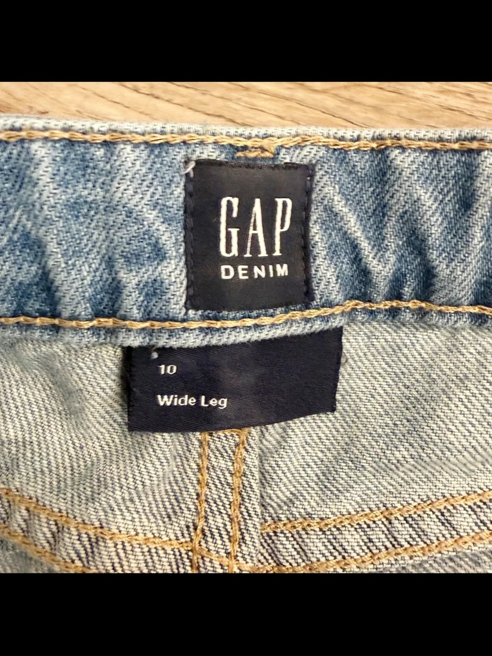 GAP Kids Wide Leg Butterfly Jeans 10 Girls Cotton Natural Fibers 90s